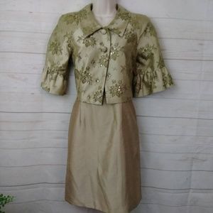 Jessica Howard Dress & Jacket Green 10P